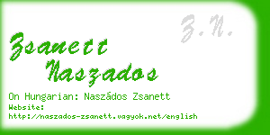 zsanett naszados business card